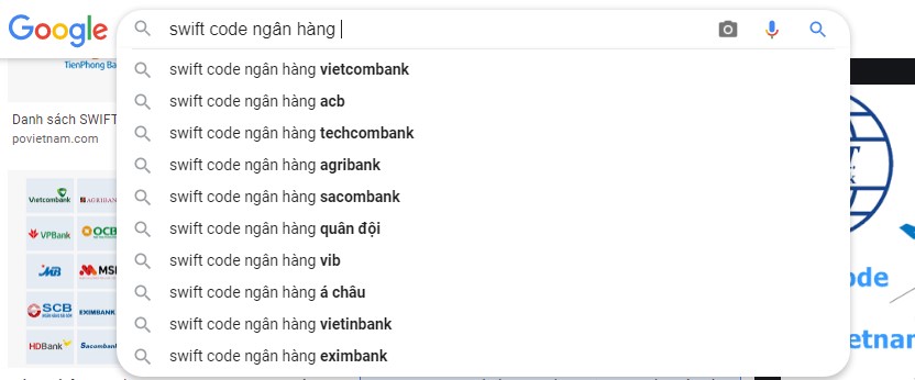 Mã SWIFT code và tên tiếng Anh các ngân hàng Việt Nam