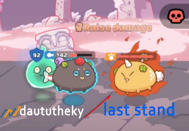 Ví dụ về Last Stand trong Axie Infinity 